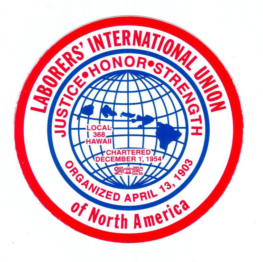 Laborers International Union Logo Local 368 Hawaii